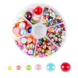 XINYAO Mixed Plastic Pearl Beads Set Jewelry Findings Kit Box