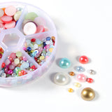 XINYAO Mixed Plastic Pearl Beads Set Jewelry Findings Kit Box
