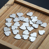 20Pcs Tiny Heart Pendant Silver Stainless Steel Love Charms DIY Jewelry Making