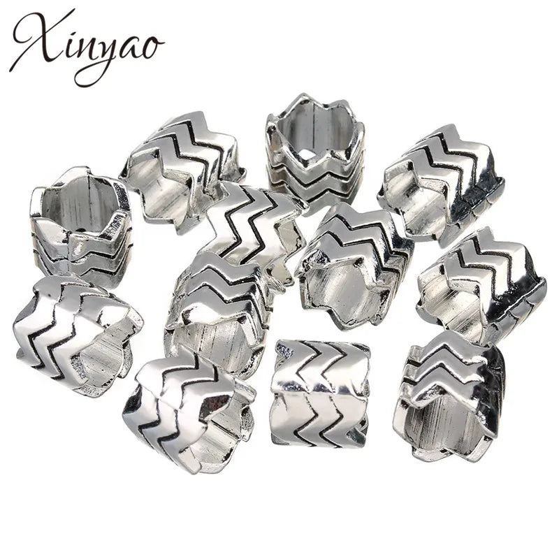 20pcs Antique Silver Spacer Beads Alloy Charms For DIY Jewelry