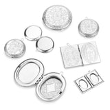 2Pcs Stainless Steel Book Shaped Locket Pendant