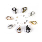 50Pcs Lot Lobster Clasp Hook 200Pcs Jump Rings DIY Jewelry Making
