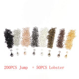 50Pcs Lot Lobster Clasp Hook 200Pcs Jump Rings DIY Jewelry Making