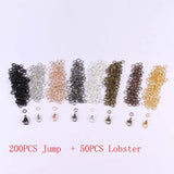 50Pcs Lot Lobster Clasp Hook 200Pcs Jump Rings DIY Jewelry Making