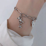 Bear Heart Chain Bracelet for Girls - Gift Party Bracelet Femme