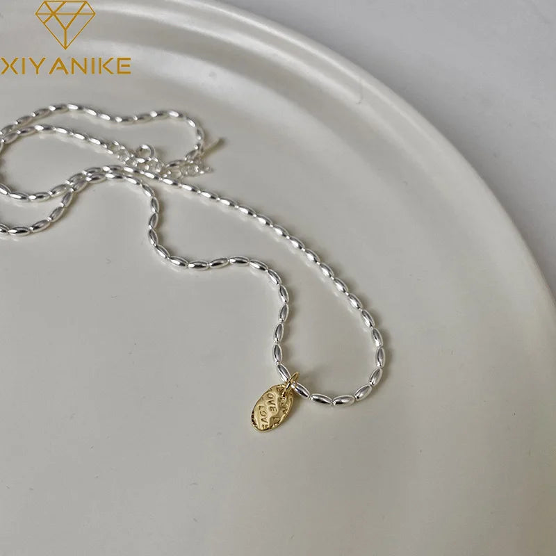 Vintage Olive Beads Chain Necklace For Women Girl Clavicle Choker Sexy Jewelry