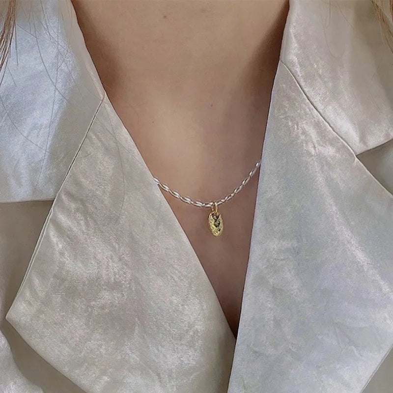 Vintage Olive Beads Chain Necklace For Women Girl Clavicle Choker Sexy Jewelry