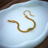 316L Stainless Steel Bracelet with Hollow Eye Pendant Summer Jewelry