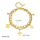 316L Stainless Steel Bracelet Star Pendant for Women Vintage Trends