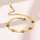 316L Stainless Steel Bracelets for Women Snake Bone Butterfly Shape