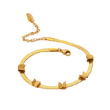 316L Stainless Steel Bracelets for Women Snake Bone Butterfly Shape