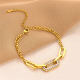 316L Stainless Steel Bracelet with Crystal Decoration