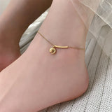 316L Stainless Steel Crown Heart Anklets For Women Jewelry