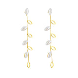 316L Stainless Steel Earrings Leaves Pendant Accessories for Women