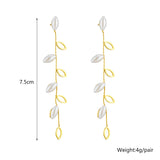 316L Stainless Steel Earrings Leaves Pendant Accessories for Women