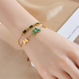 316L Stainless Steel Charm Butterfly Bracelet Evil Eye Bangle Jewelry