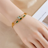 316L Stainless Steel Charm Butterfly Bracelet Evil Eye Bangle Jewelry