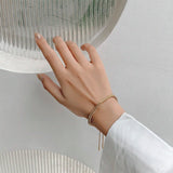 316L Stainless Steel Draw String Bracelet For Women