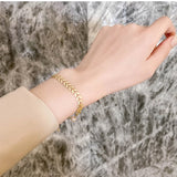 Vintage Pearl Bracelet 316L Stainless Steel Leaves Bracelet for Women