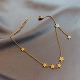 316L Stainless Steel Star Anklets Foot Jewelry for Women