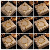 316L Stainless Steel Women Bracelets Heart & Smile Decoration