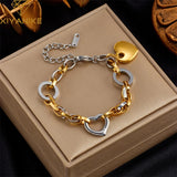 316L Stainless Steel Women's Bracelet LOVE Heart Punk Creative