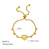 Romantic Heart Crystal Decoration Bracelet Women