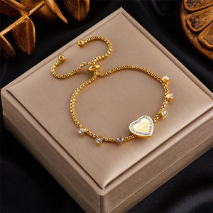 Romantic Heart Crystal Decoration Bracelet Women