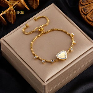 Romantic Heart Crystal Decoration Bracelet Women