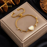 Romantic Heart Crystal Decoration Bracelet Women