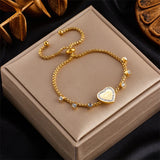 Romantic Heart Crystal Decoration Bracelet Women