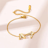 316L Stainless Steel Women's Bracelets with Two Butterfly Decoration