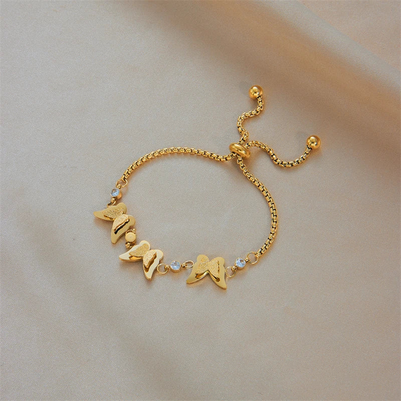 316L Stainless Steel Butterfly Bracelet for Women