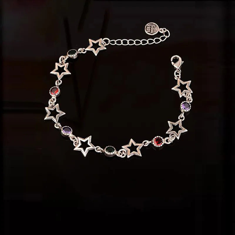 Zirconia Star Charm Bracelet for Women - Hottie Party Jewelry Gift