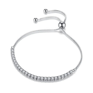 Silver Sparkling Strand Bracelet Link Tennis Bracelet VBS4087