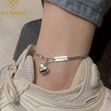 Vintage Thai Silver Heart Anklet Bracelet