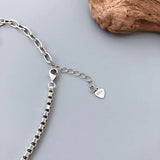 Vintage Thai Silver Heart Anklet Bracelet