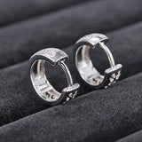 Silver Zircon Stud Earrings Allergy-Free Women Jewelry