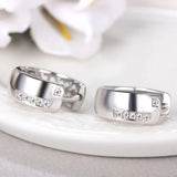 Silver Zircon Stud Earrings Allergy-Free Women Jewelry