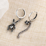 Silver Vintage Earring for Women Rabbit Tassels Ear Jewelry Party Gift