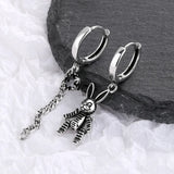 Silver Vintage Earring for Women Rabbit Tassels Ear Jewelry Party Gift