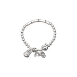 Rabbit Love Heart Bamboo Beads Stretchy Bracelet For Women Girl