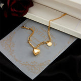 Romantic Style Heart Shape Women's Bracelet Stainless Steel Women Jewelry