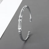 Ethnic Style Silver Fish Triangle Bracelet for Women