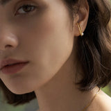 Double Circle Single Clip Earring Female Charm Hypoallergenic