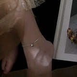 Thai Silver Lucky Tag Party Anklets for Women Couples
