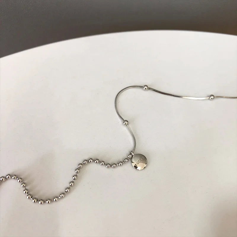 Thai Silver Lucky Tag Party Anklets for Women Couples