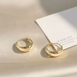 Silver Circle Arc Earrings Retro Sexy Couple Gift