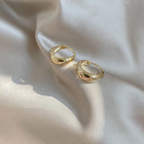 Silver Circle Arc Earrings Retro Sexy Couple Gift