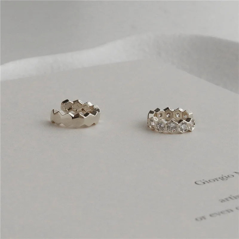 Silver Diamond Zircon Clip Earring Women High Gorgeous All-match